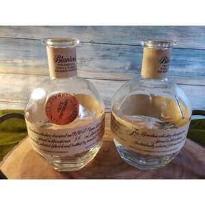 Blantons The Original Single Barrel Bourbon Whiskey Empty Bottles Set of 2